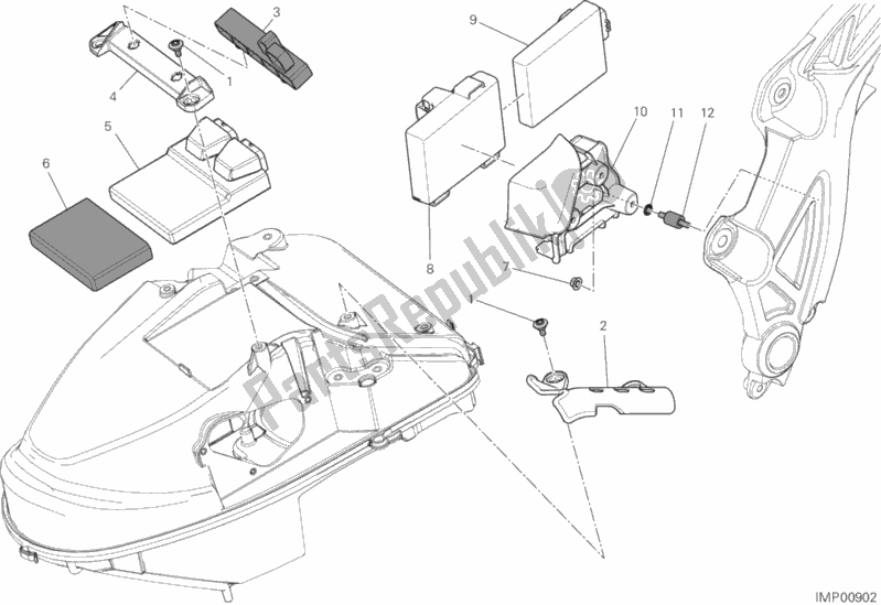 All parts for the Engine Control Unit of the Ducati Diavel FL Thailand 1200 2018